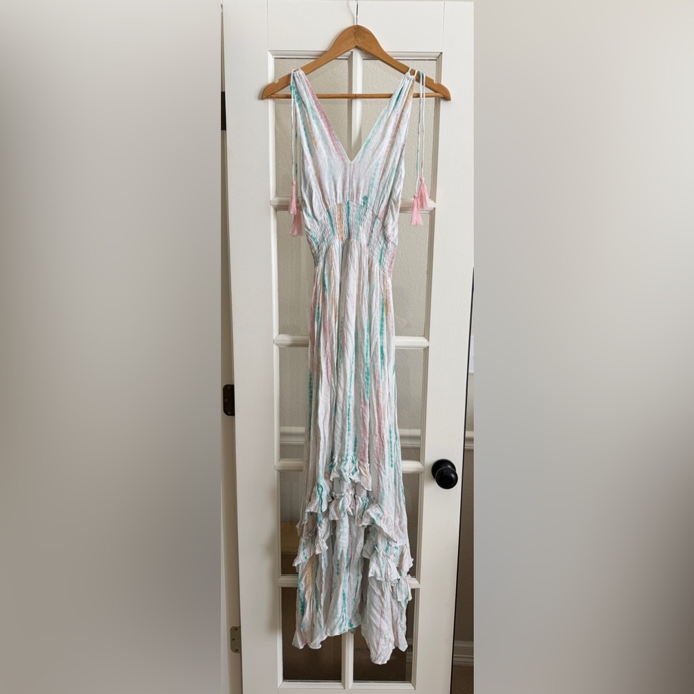 Colorful watercolor maxi dress Fate